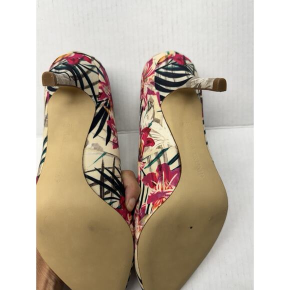 Ivanka Trump Floral Peeptoe Stiletto Heel Womens Size 10m - Picture 5 of 6
